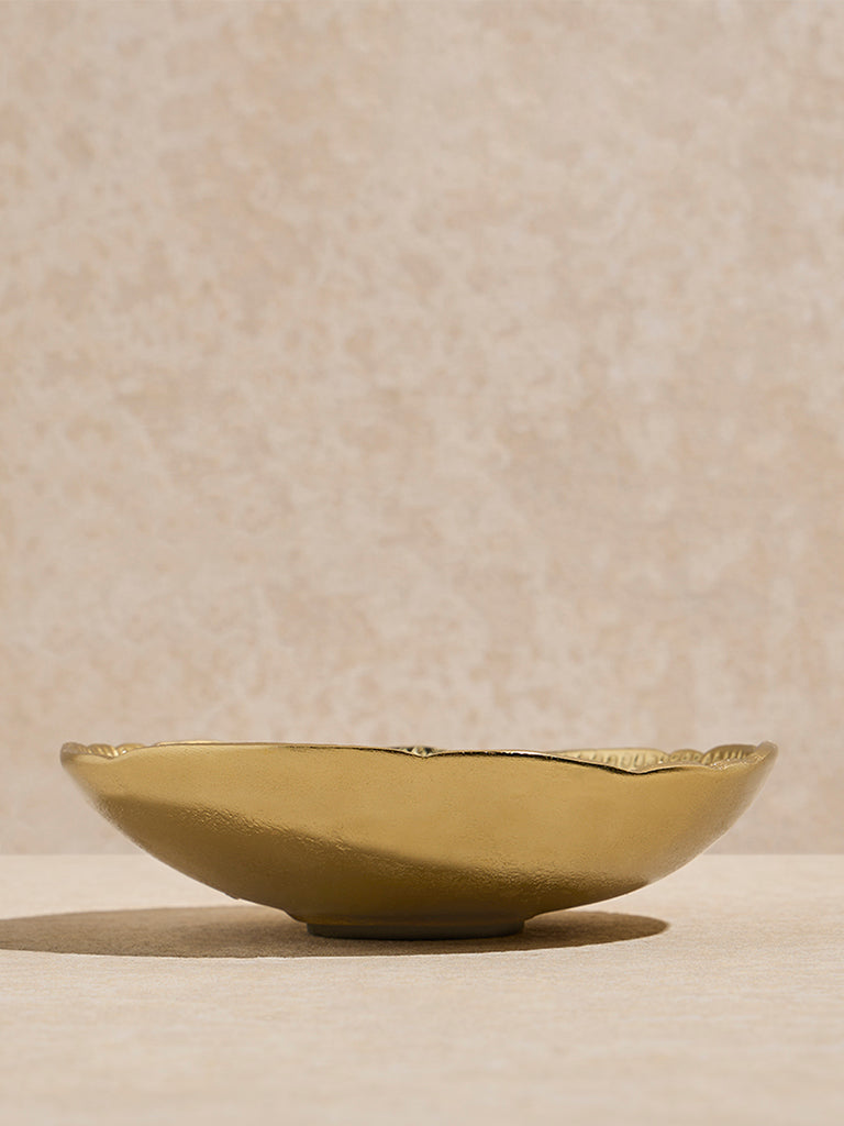 Westside Home Gold Hammered Texture Platter