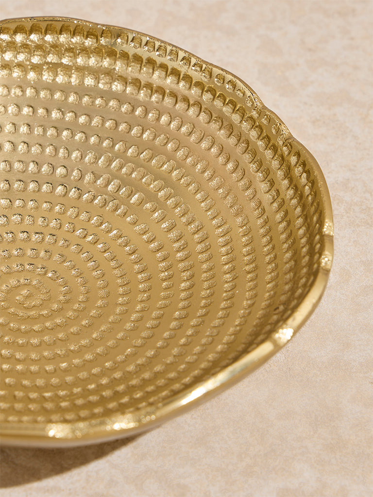 Westside Home Gold Hammered Texture Platter