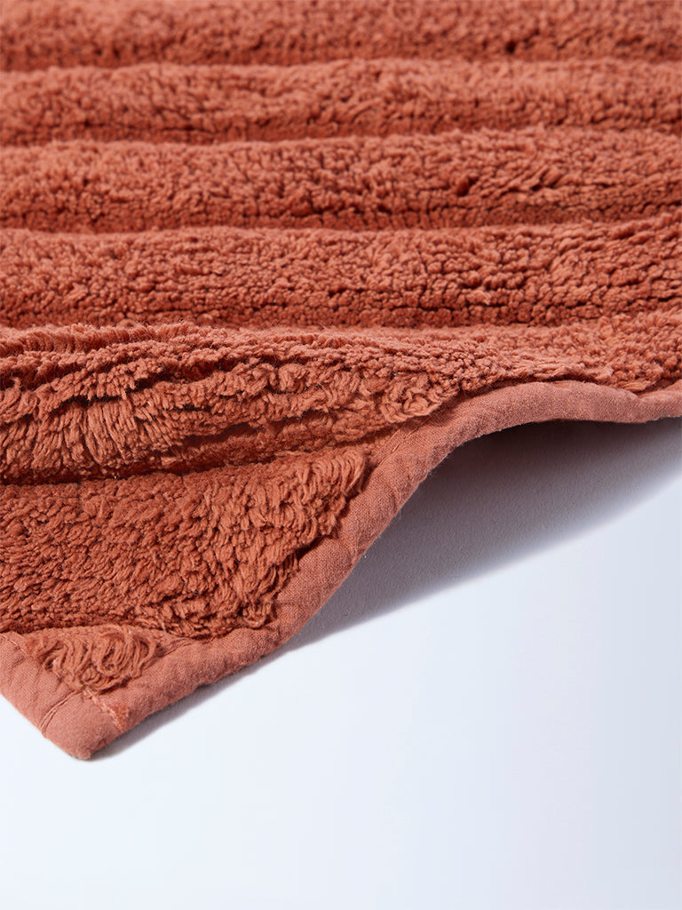 Westside Home Rust Striped Bath Mat