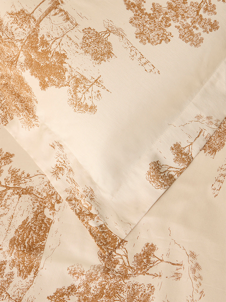 Westside Home Brown Nature-Inspired King Bed Sheet Set
