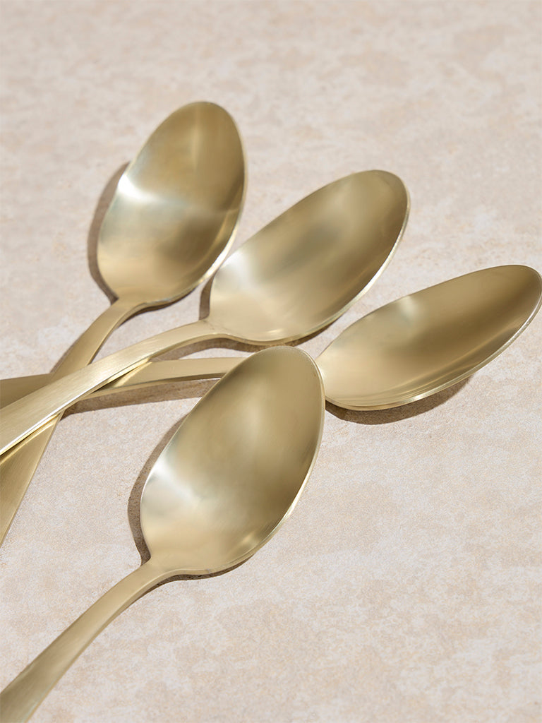 Westside Home Gold Matte Table Spoon (Set of 4)