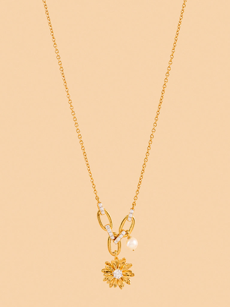 Westside X Pome Gold Pearl Daisy Necklace