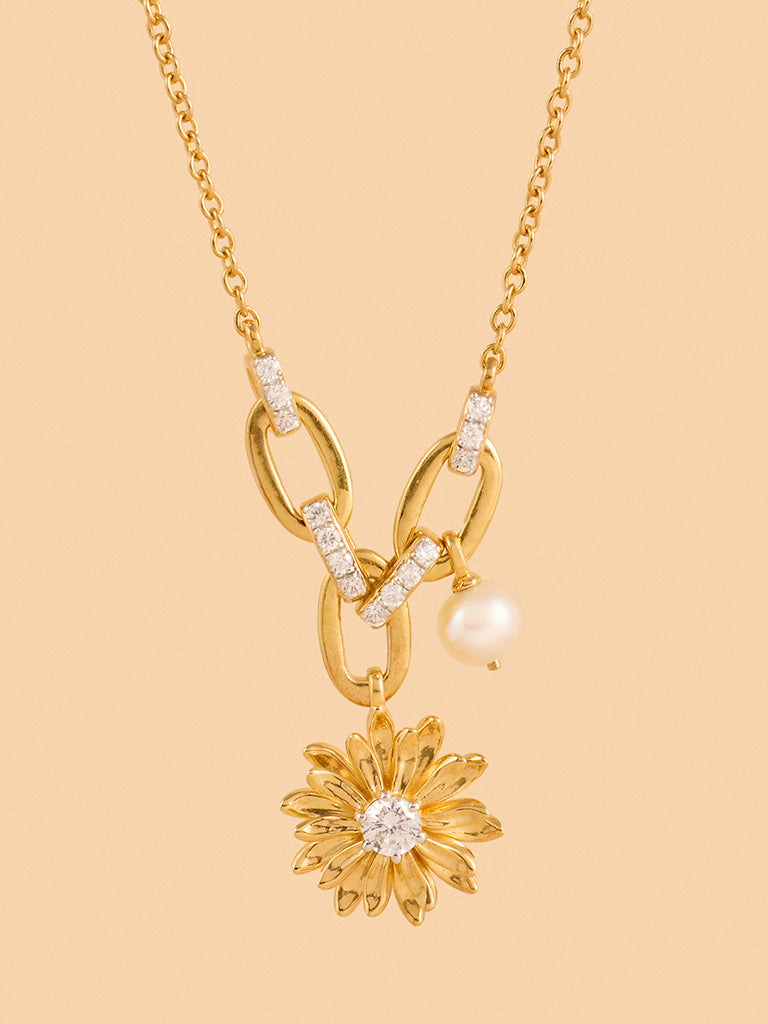 Westside X Pome Gold Pearl Daisy Necklace