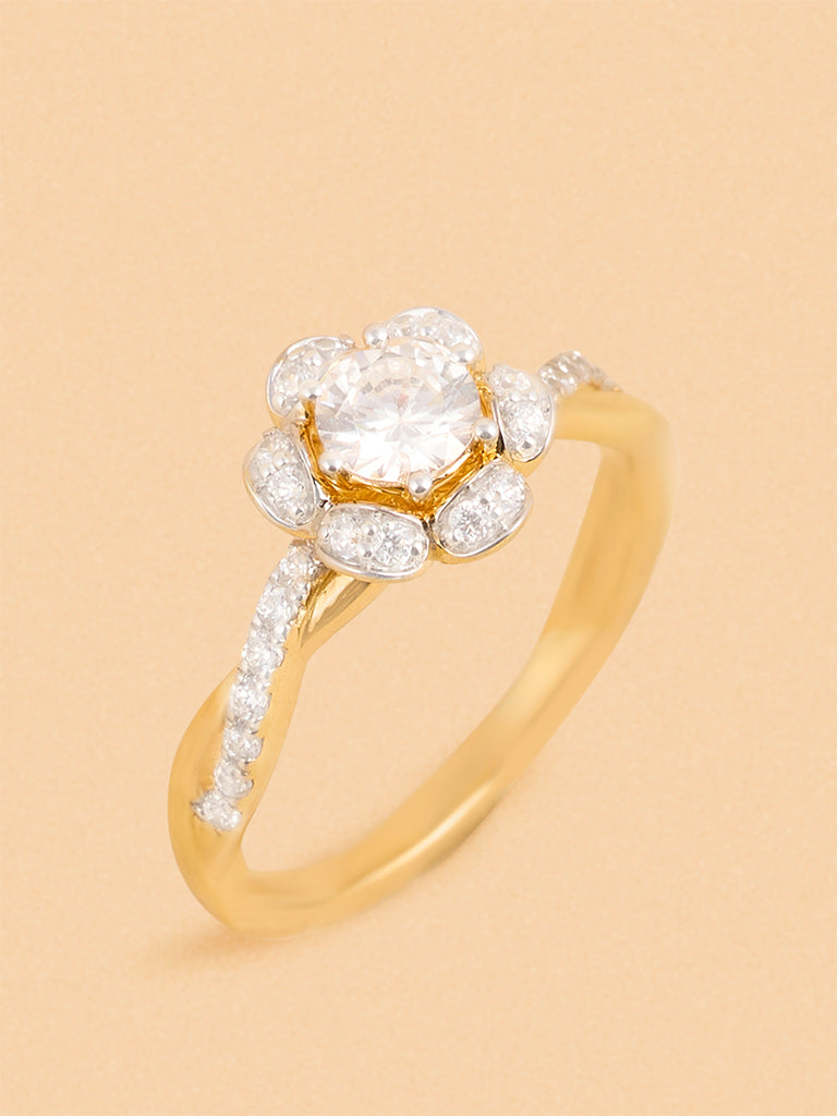 Westside X Pome Gold Classic Floral Ring - Medium