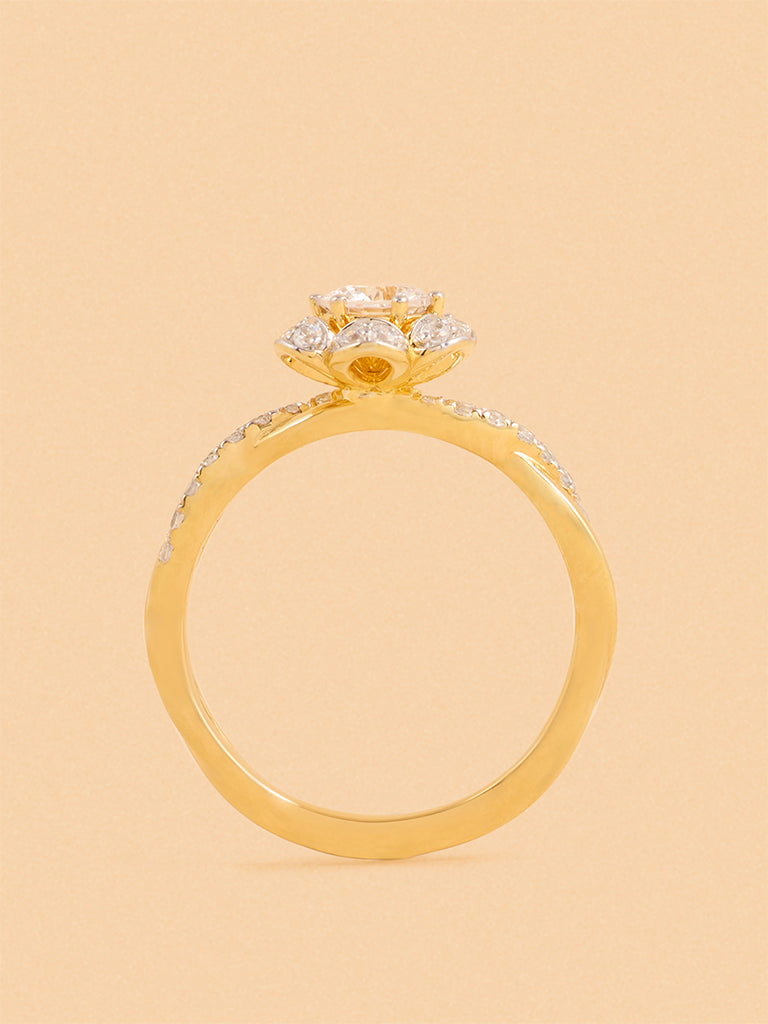 Westside X Pome Gold Classic Floral Ring - Medium