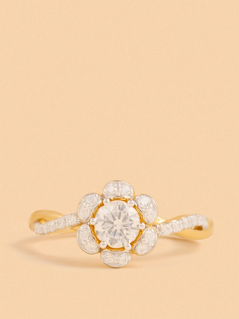 Westside X Pome Gold Classic Floral Ring - Medium