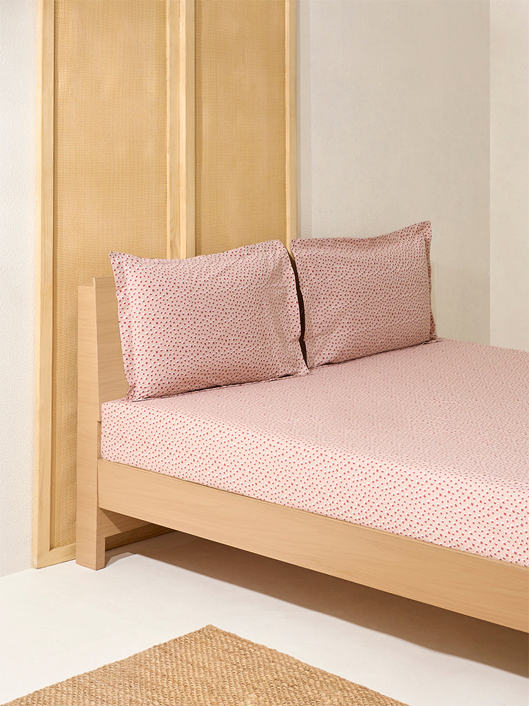 Westside Home Dark Rust Printed Queen Bed Sheet Set