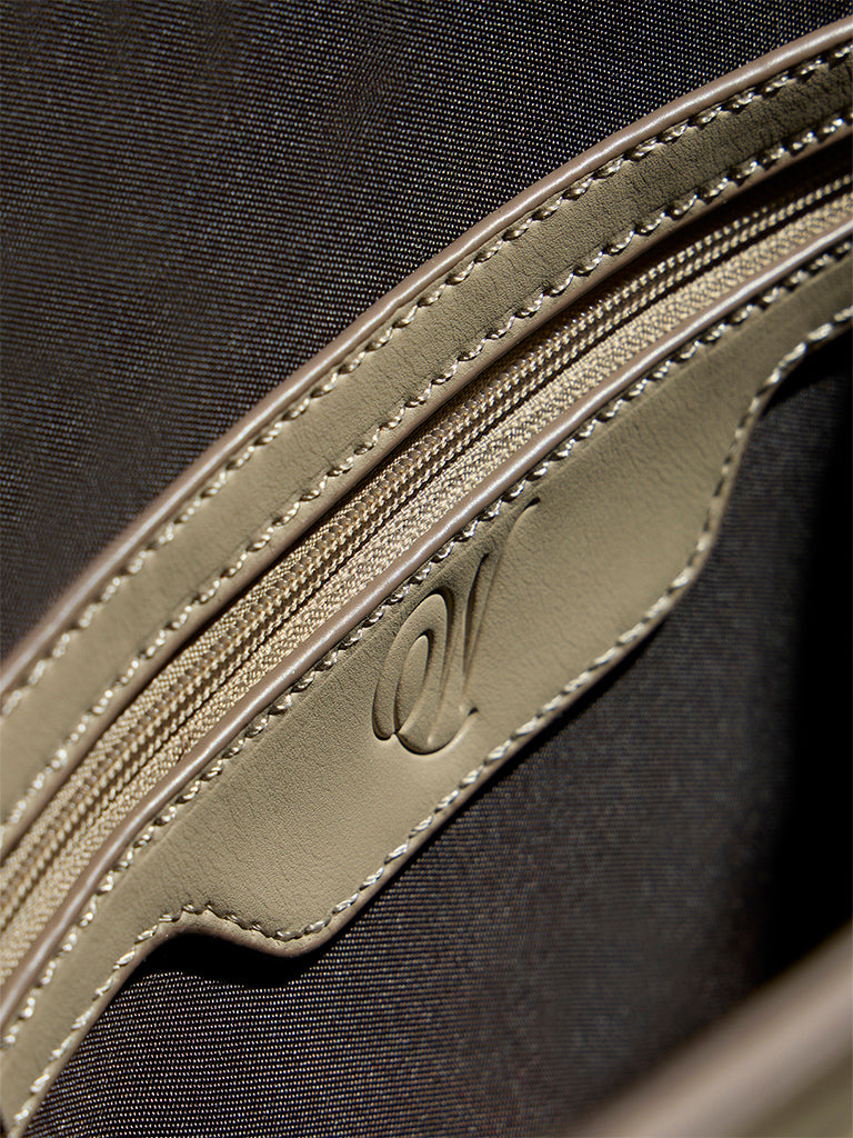 Westside Beige Colour-Blocked Textured Tote Bag