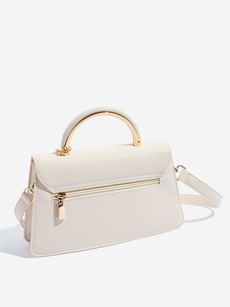 Westside Off-White Sling Bag with Coin Pouch