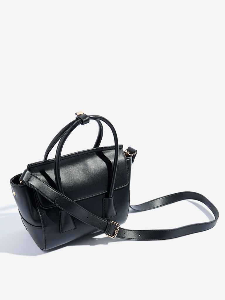 Westside Black Solid Sling Bag