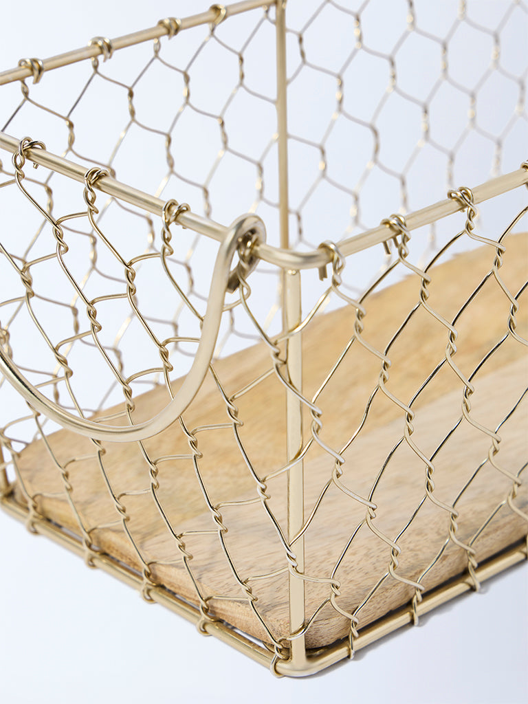 Westside Home Gold Wired Fruit Basket
