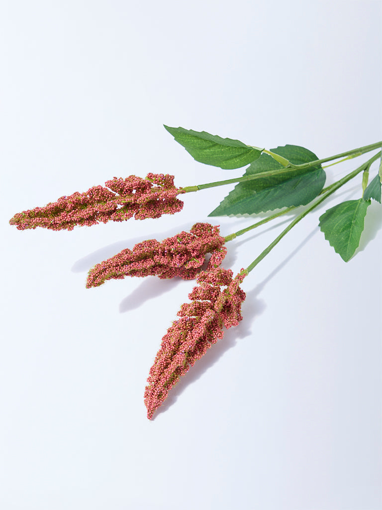 Westside Home Red Artificial Celosia Plant