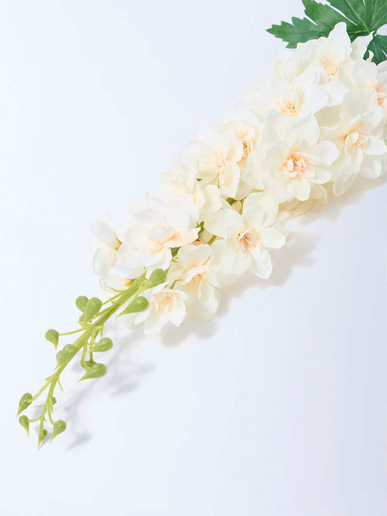 Westside Home White Artificial Delphinium Plant