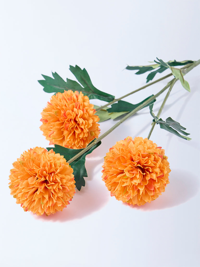 Westside Home Orange Artificial Marigold Flower