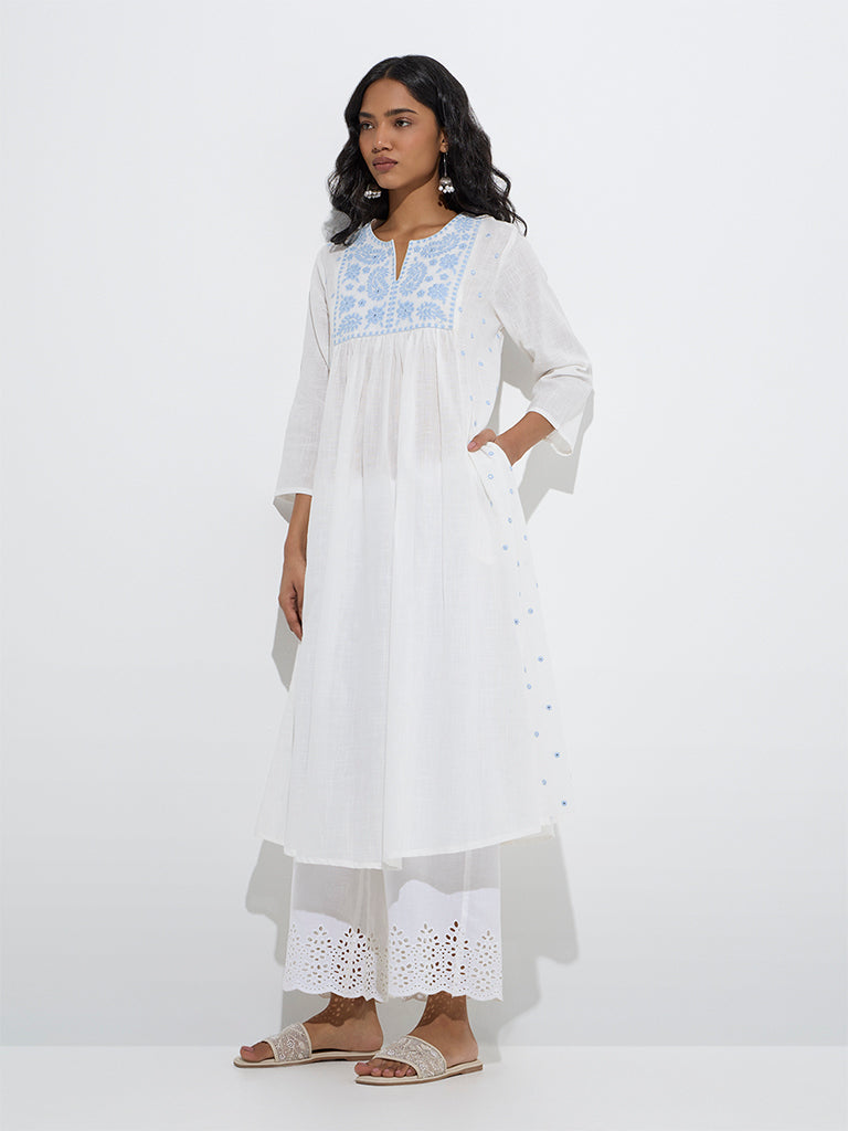 White Greyline Kurta