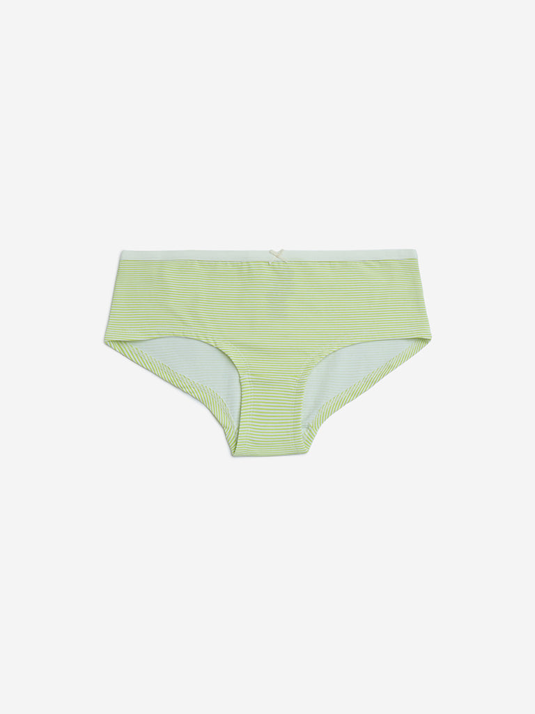 Westside Wunderlove Women's Black Cotton-Blend Low Rise Briefs - Pack of 3 for Casual Wear Flatly View