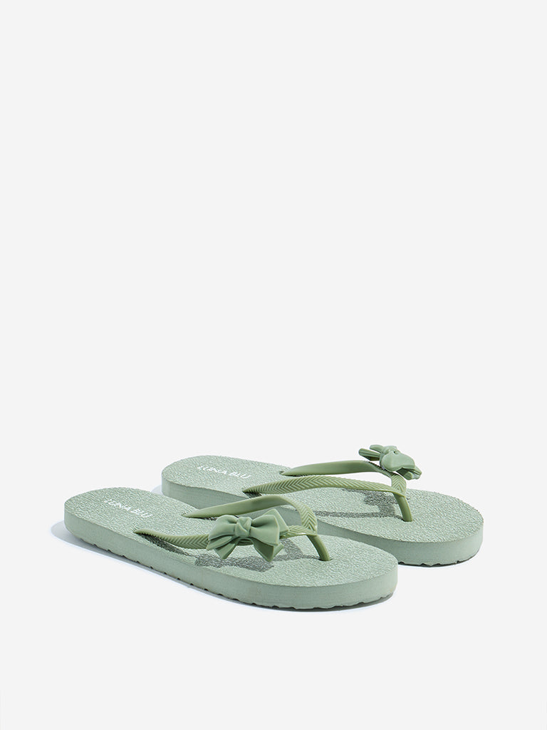 LUNA BLU Sage Bow-Detailed Flip-Flop