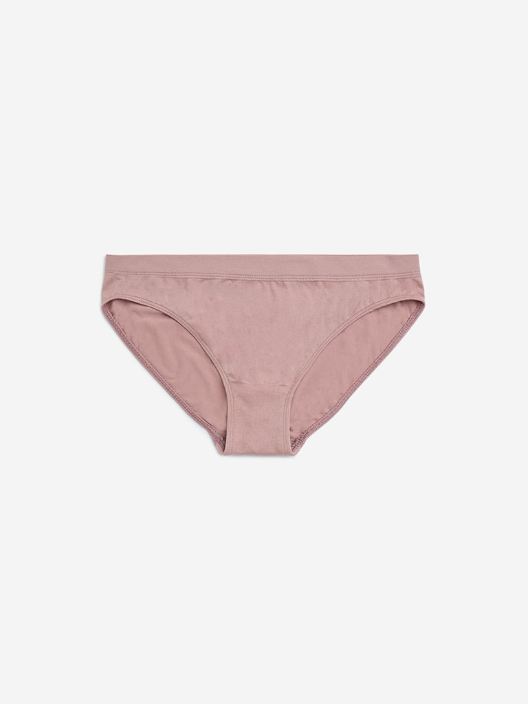 Westside Superstar Women's Dusty Rose Bikini Briefs - Pack of 2 for Casual Wear Flatly