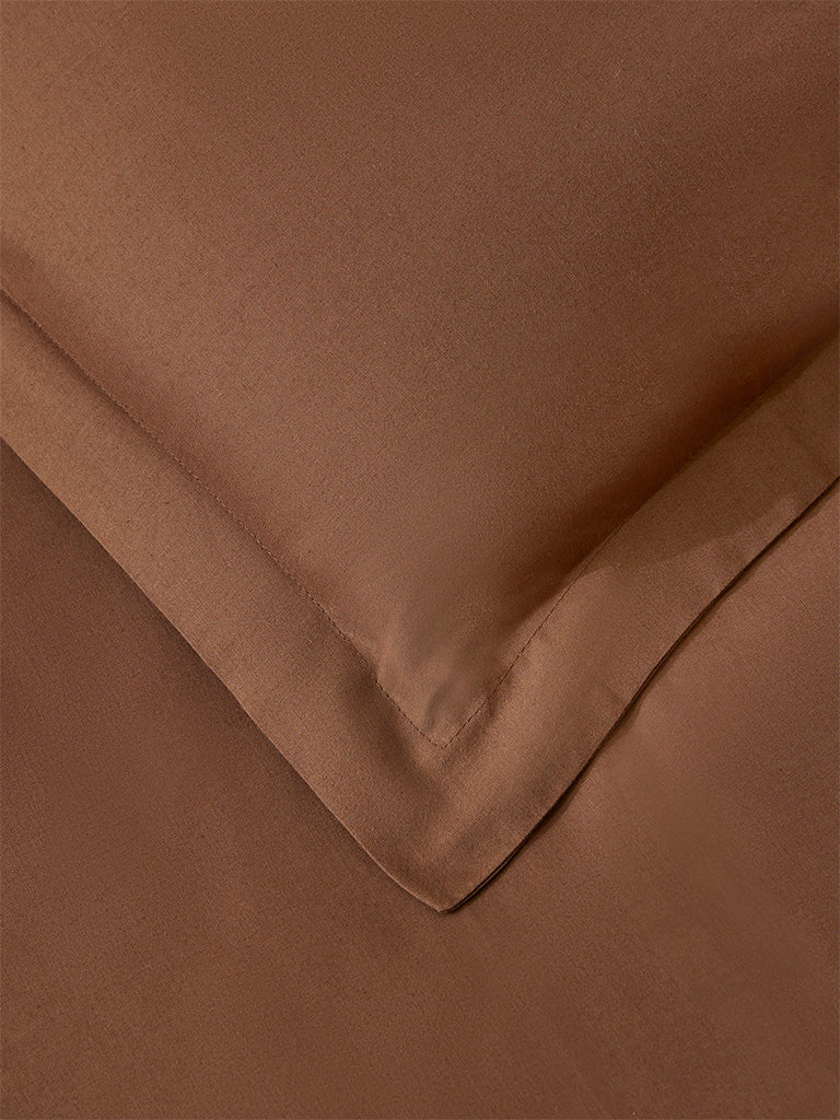 Westside Home Dark Brown Solid Queen Bed Sheet Set