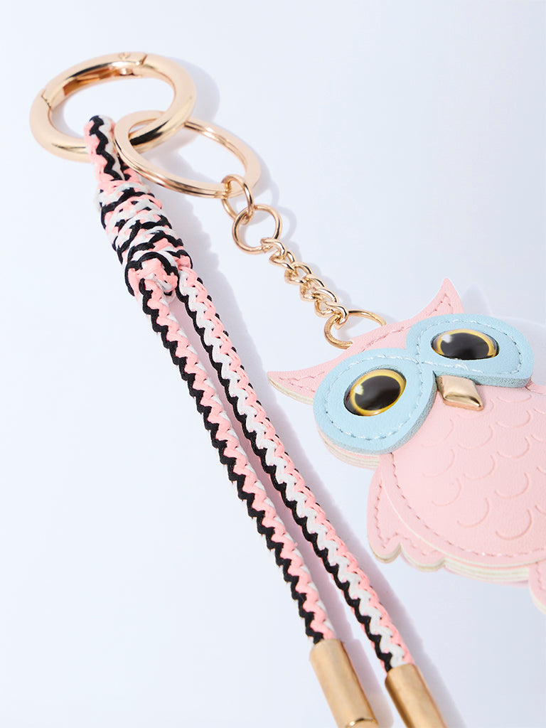 Westside Accessories Pink Owl Bag Charm