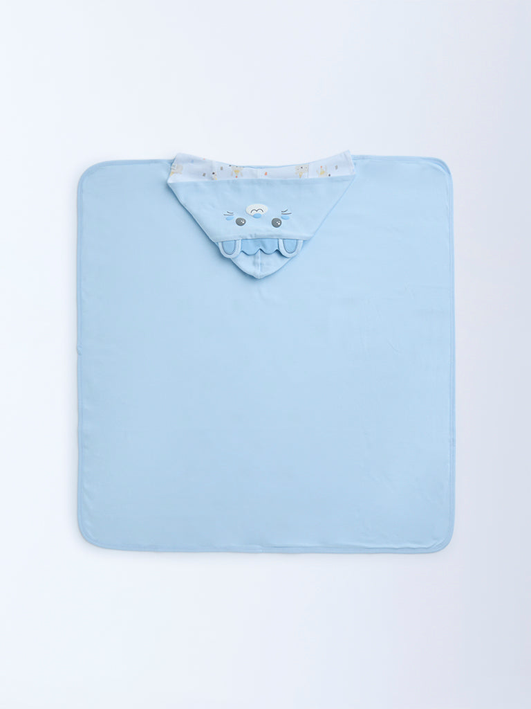 HOP Baby Blue Animal Themed Cotton Blanket
