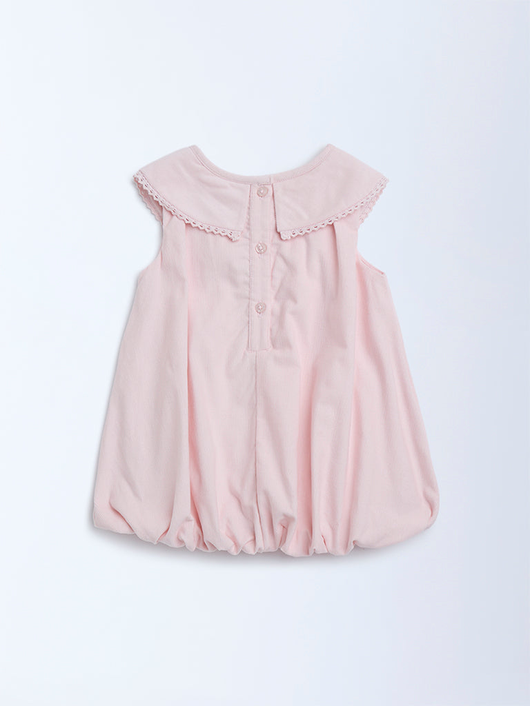 HOP Baby Pink Cotton Balloon Dress