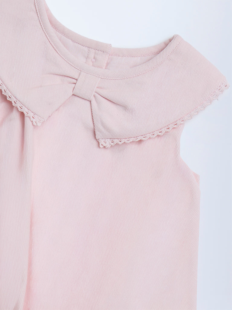 HOP Baby Pink Cotton Balloon Dress
