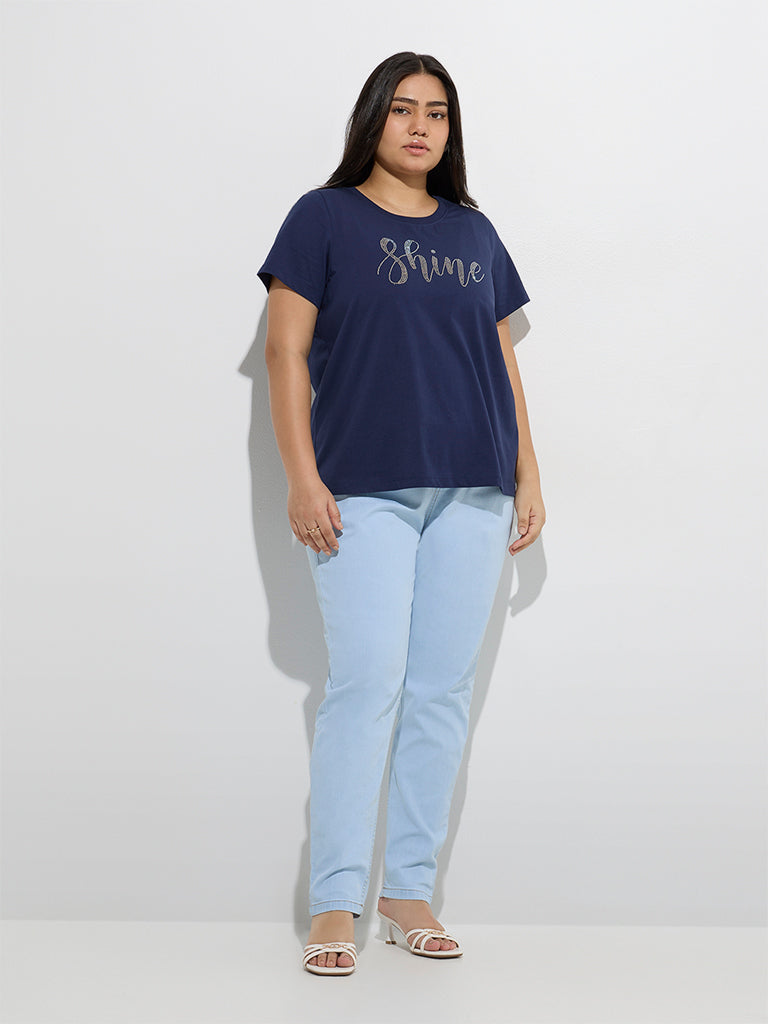 Buy Gia Light Blue Washed High-Rise Jeggings from Westside