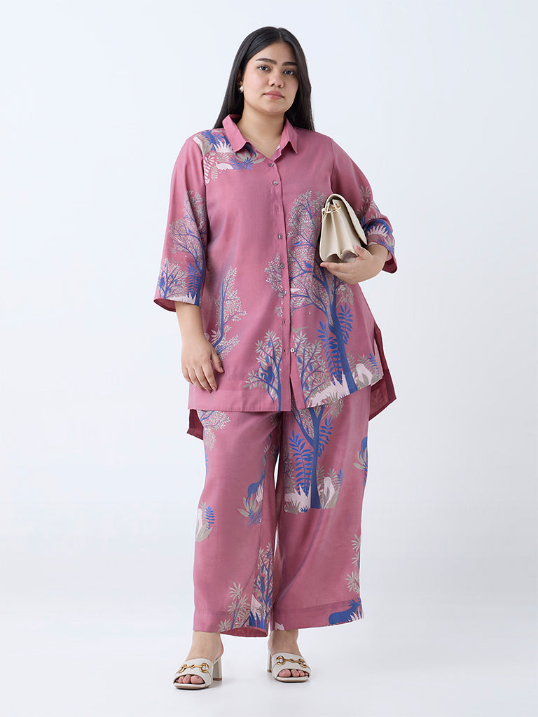 Diza Dusty Pink Nature-Inspired Tunic