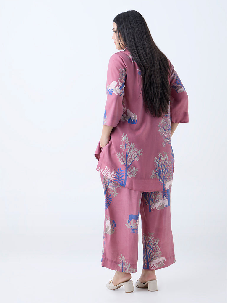 Diza Dusty Pink Nature-Inspired Tunic