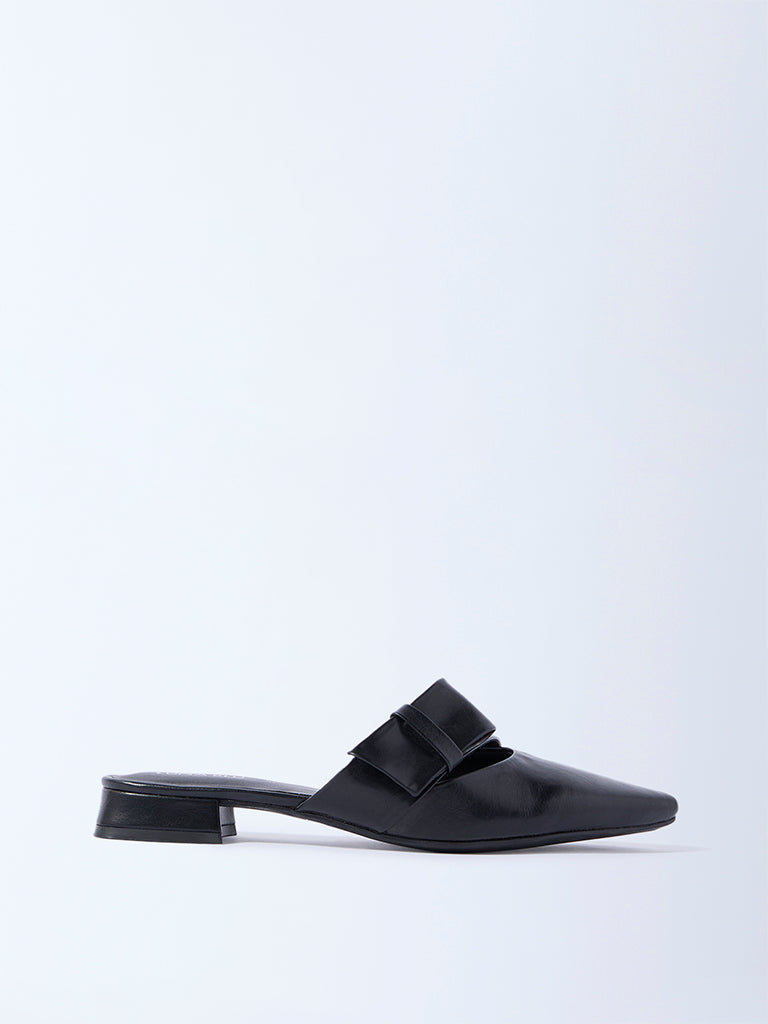 Buy LUNA BLU Black Pointed-Toe Mules from Westside