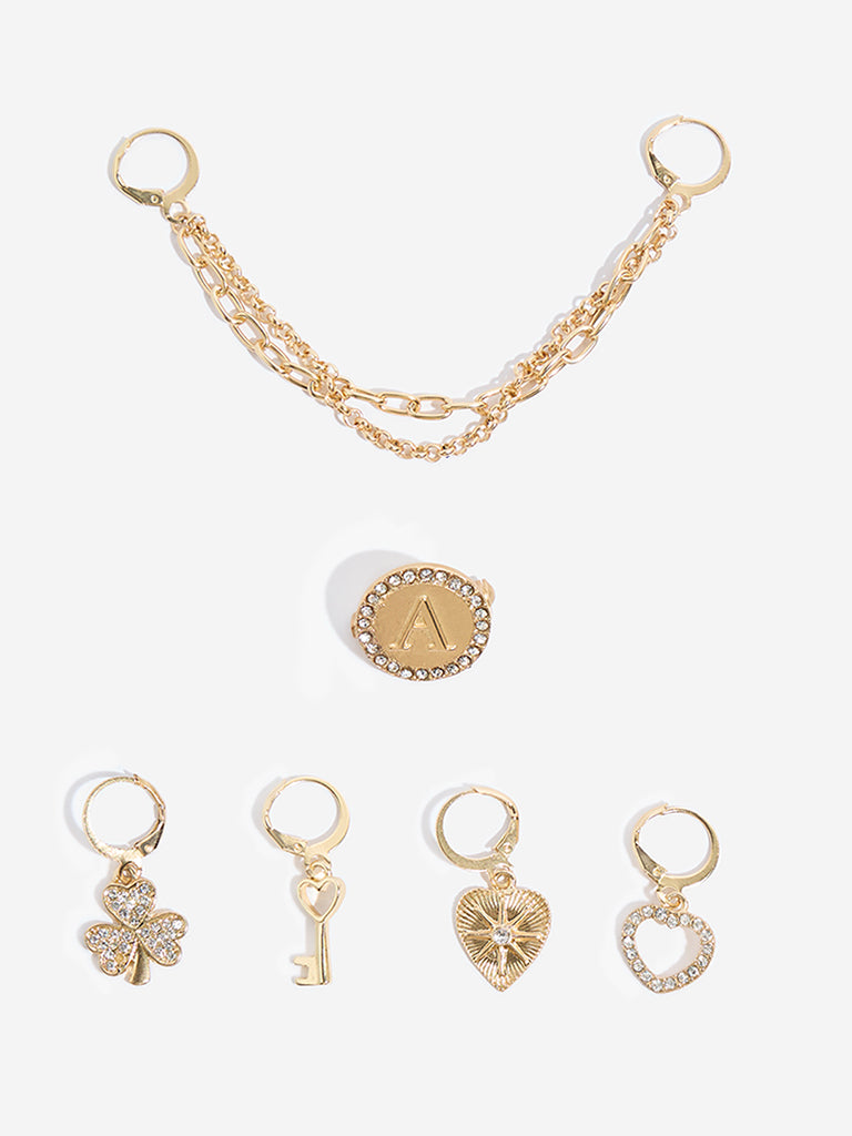 Westside Accessories Gold Shoe Charms - Set of 6