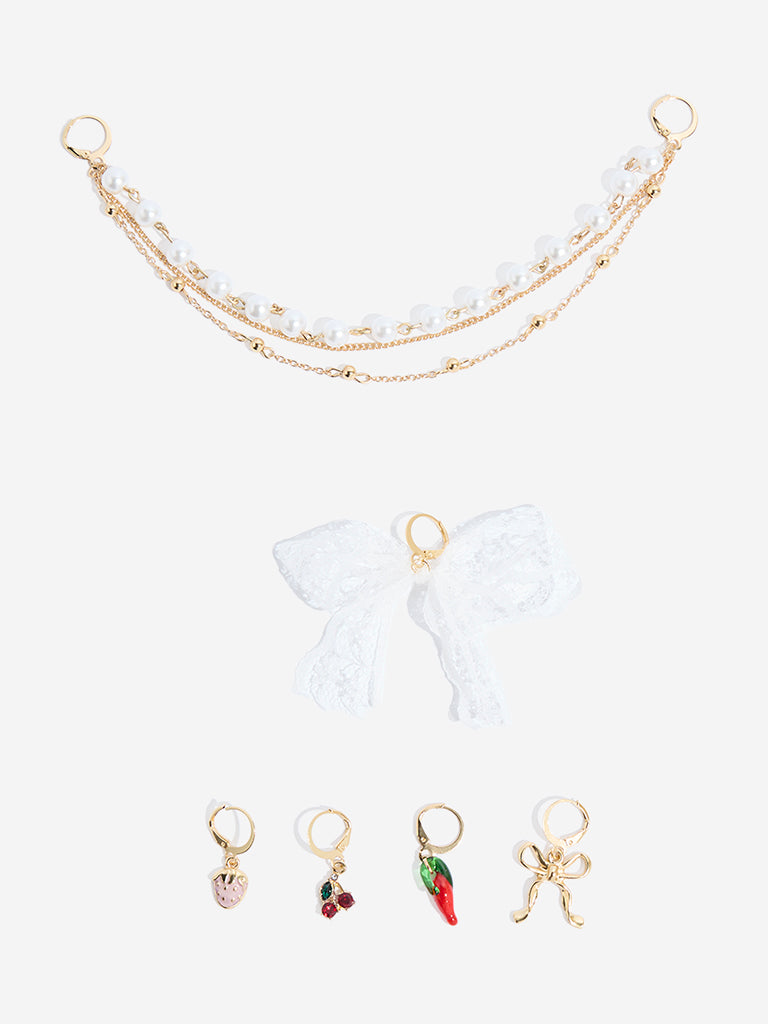 Westside Accessories Gold Assorted Multi Shoe Charms - Pack of 6