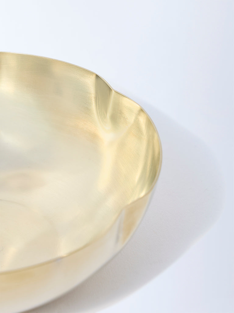 Westside Home Matte Gold Scalloped Bowl