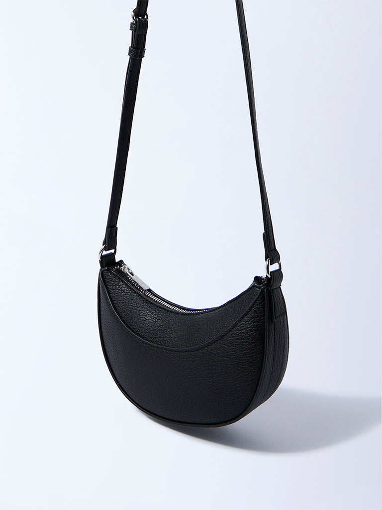 バッグ・カバンその他   Men's Black CKJ Reversible Zipper Saddle Bag HH Men's Black Leather Hip Bag, Clip on Belt Loop Bag, Waist