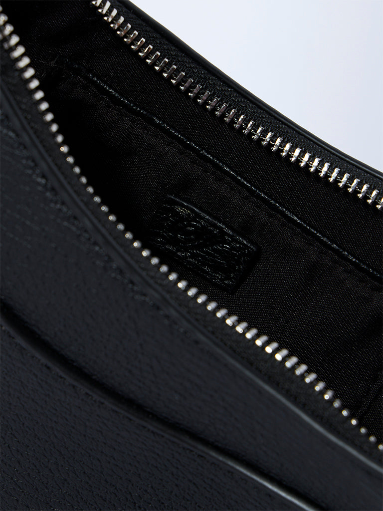Westside Black Textured Saddle Bag