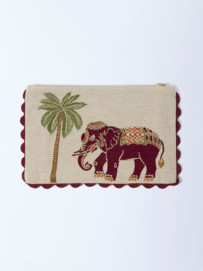 Buy Westside Home Multicolour Elephant Design Pouch from Westside