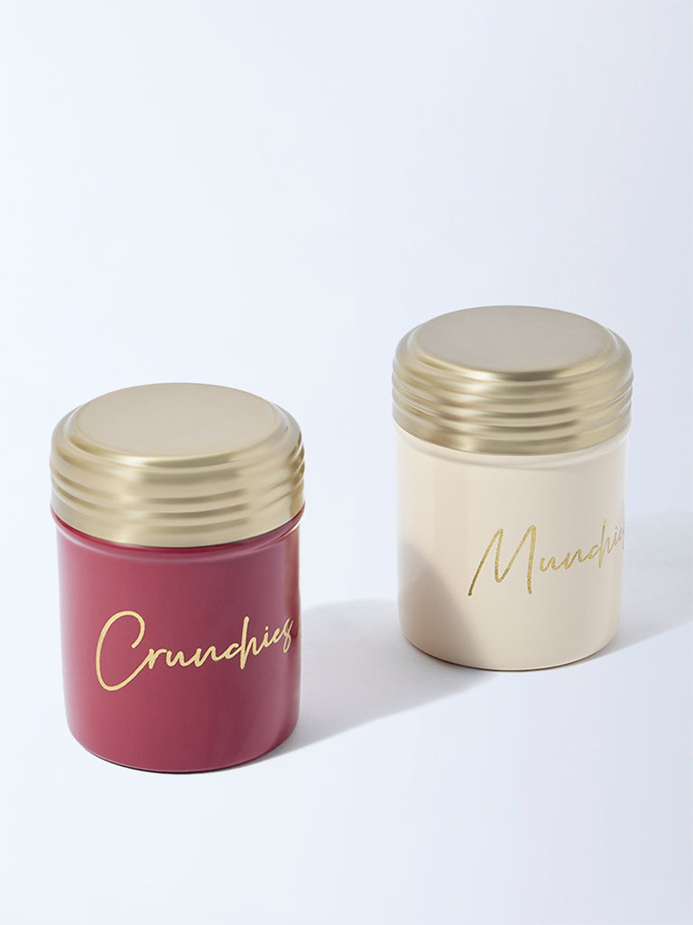 Westside Home Multicolour Crunchies and Munchies Containers (Set of 2)