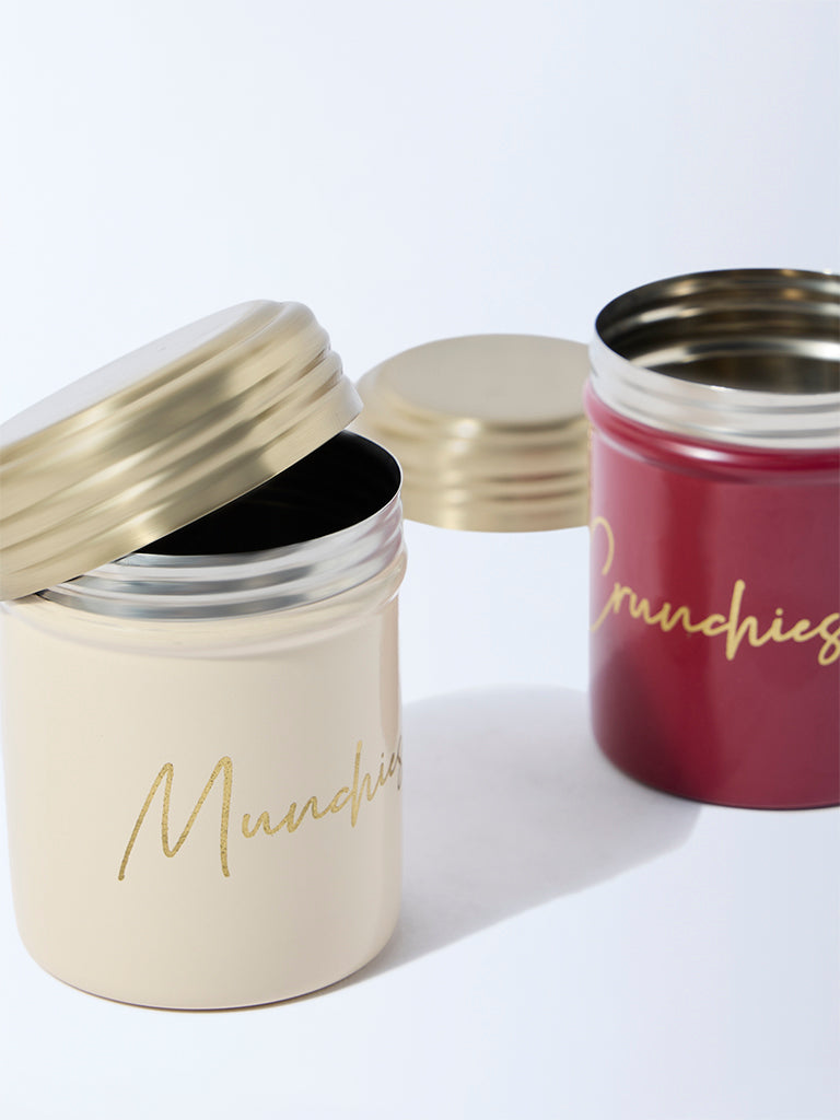 Westside Home Multicolour Crunchies and Munchies Containers (Set of 2)