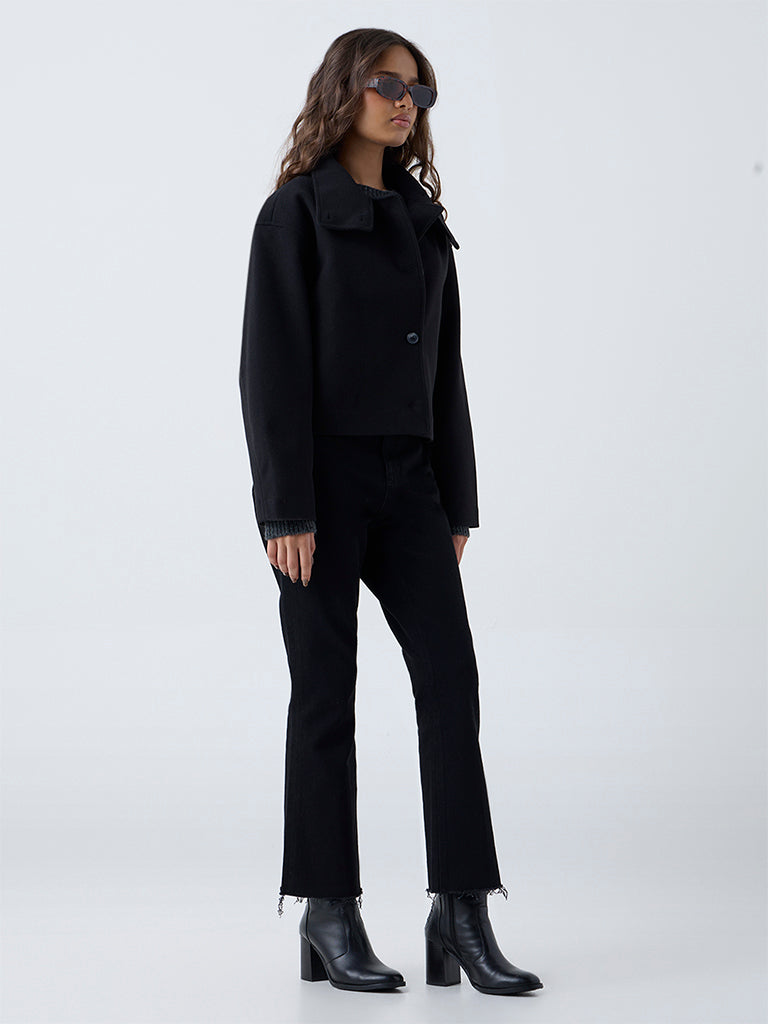 LOV Black High-Neck Jacket