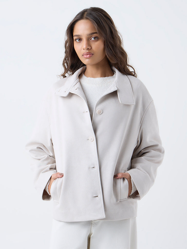 LOV Off-White Suede Jacket