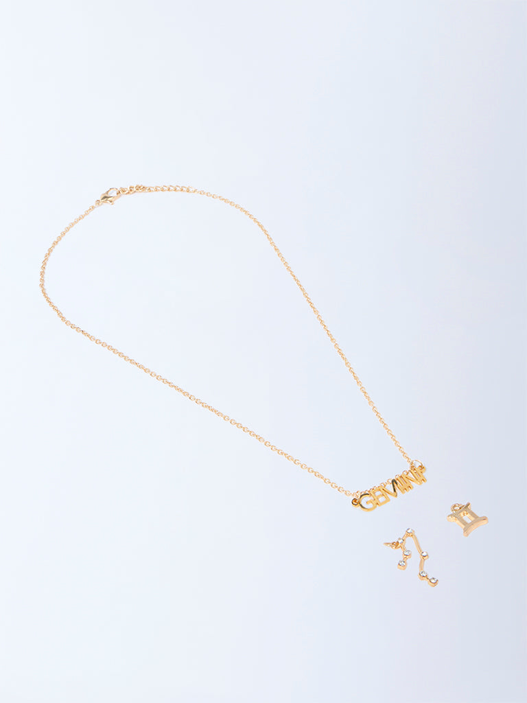Westside Accessories Gold Gemini Charm Necklace
