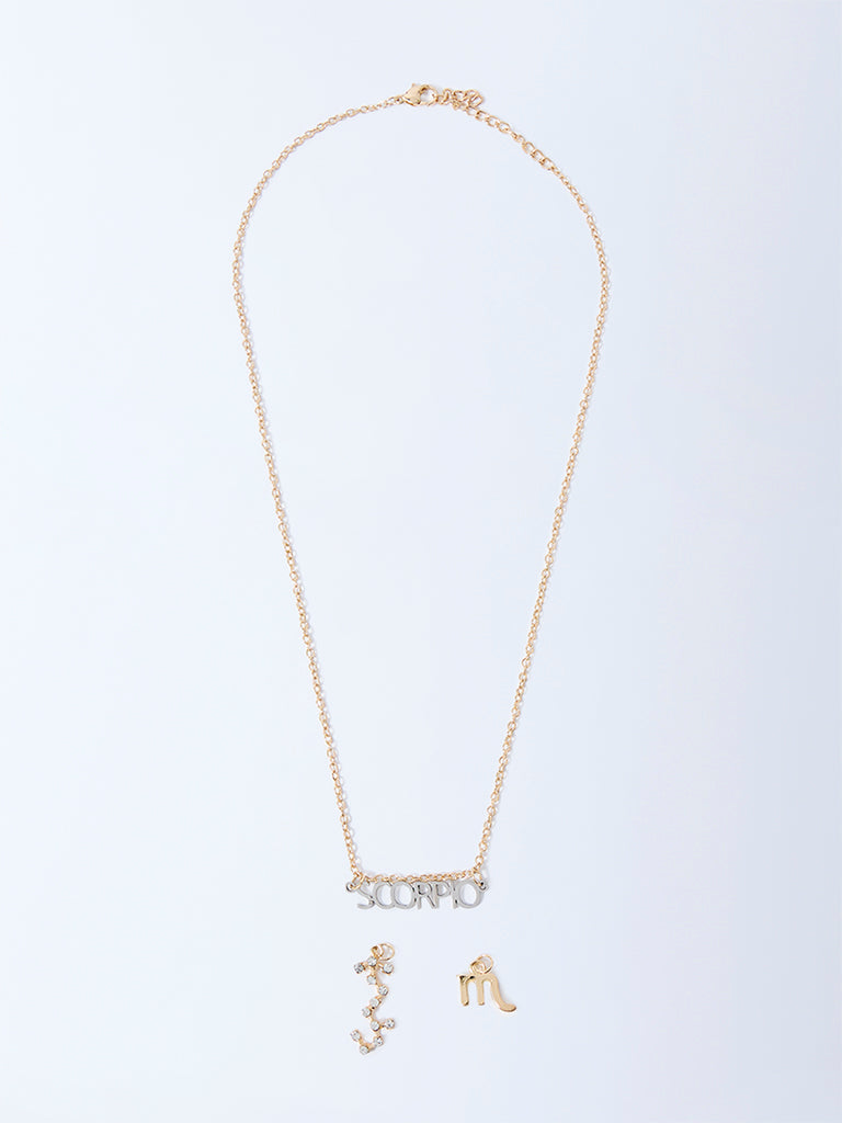 Westside Accessories Gold Scorpio Charm Necklace