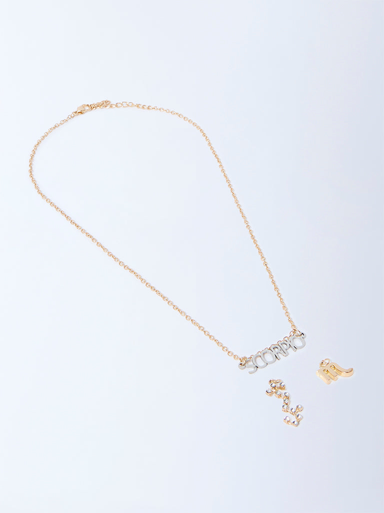Westside Accessories Gold Scorpio Charm Necklace