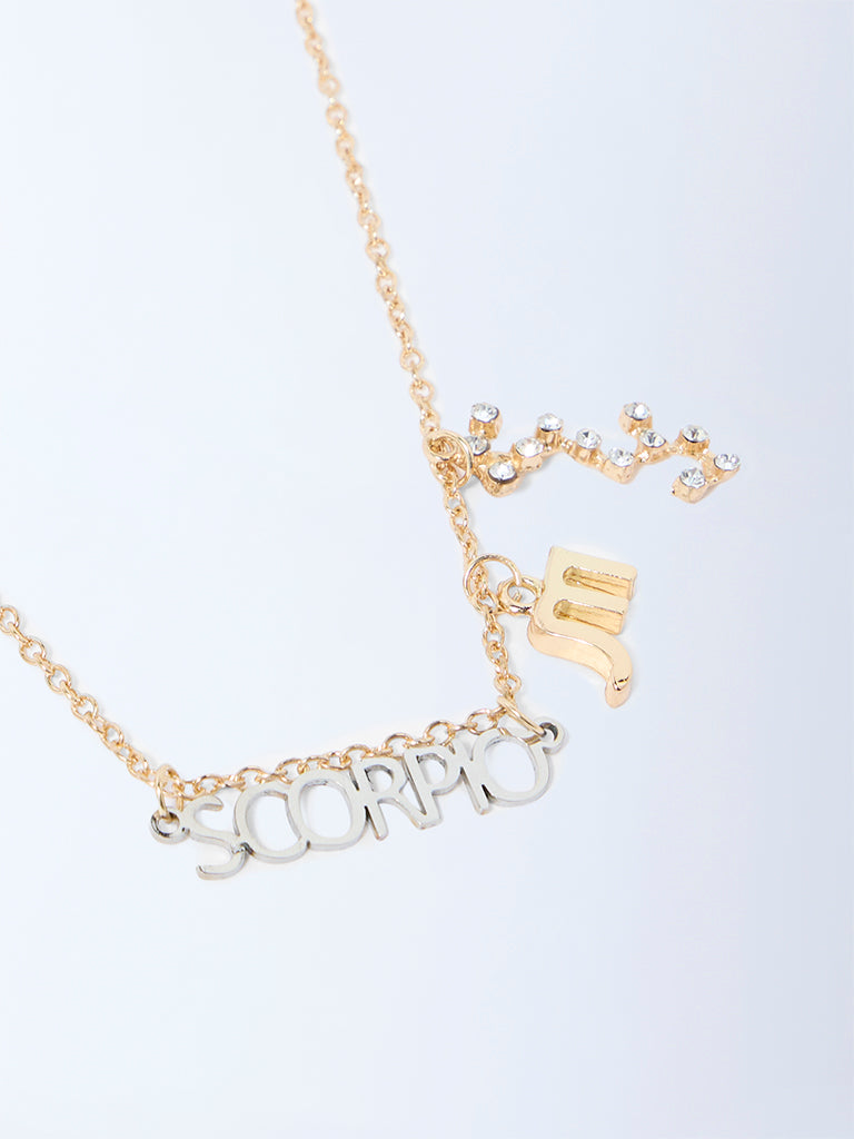 Westside Accessories Gold Scorpio Charm Necklace