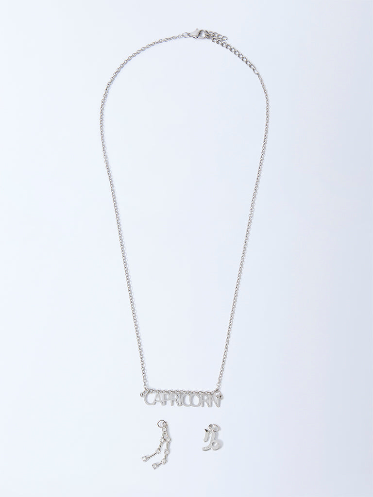 Westside Accessories Silver Capricorn Charm Necklace