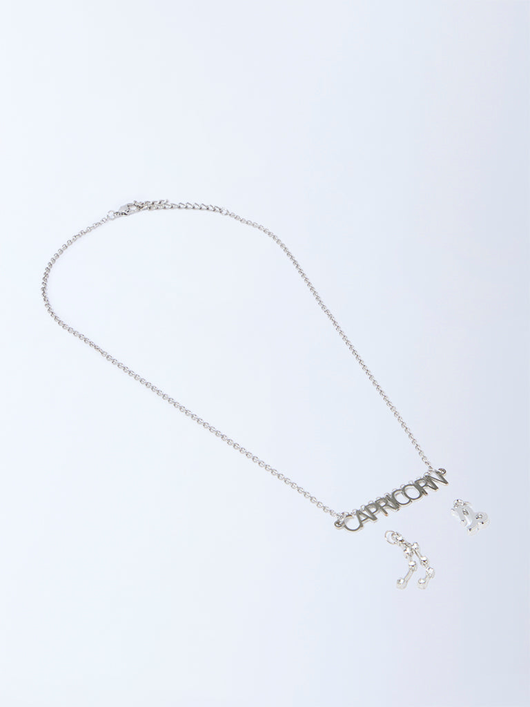 Westside Accessories Silver Capricorn Charm Necklace