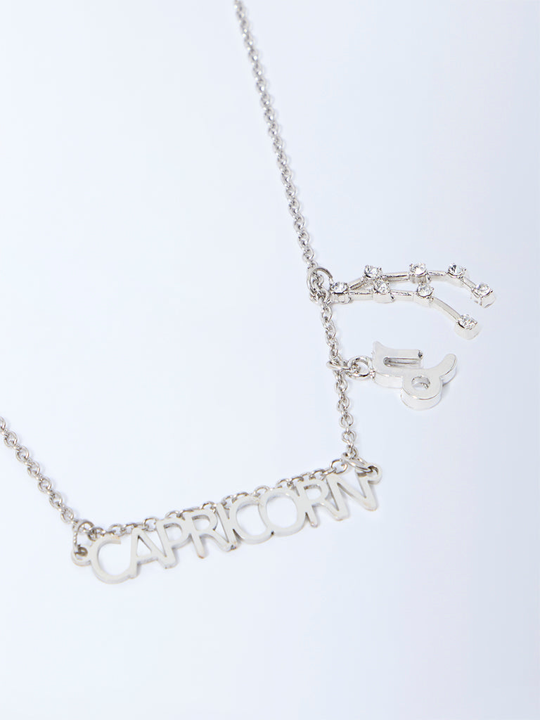 Westside Accessories Silver Capricorn Charm Necklace