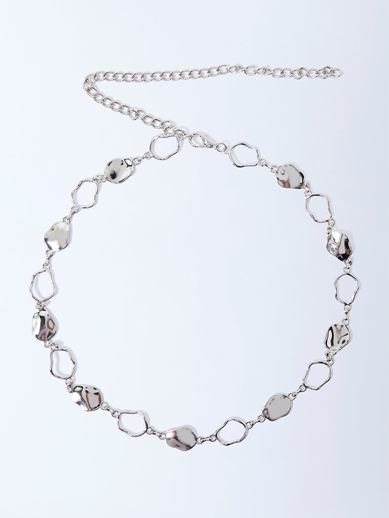 Buy Westside Accessories Silver Metal Link Belt from Westside