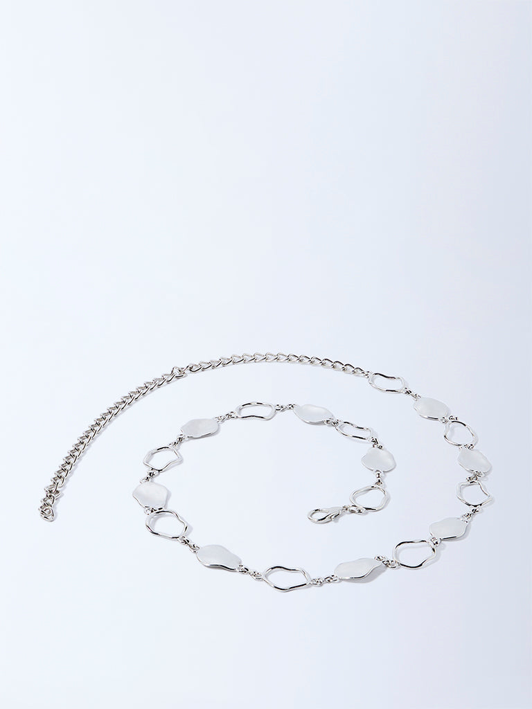 Westside Accessories Silver Metal Link Belt